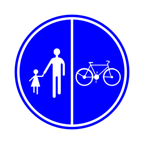 Bord D9 — Fiets- en voetpad